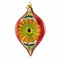 Huras Family 7.25 In Canterbury Cheer Poinsettias Christmas Tree Ornament , Christmas Decor Classic Merry & Bright Reflector Lemon Drop